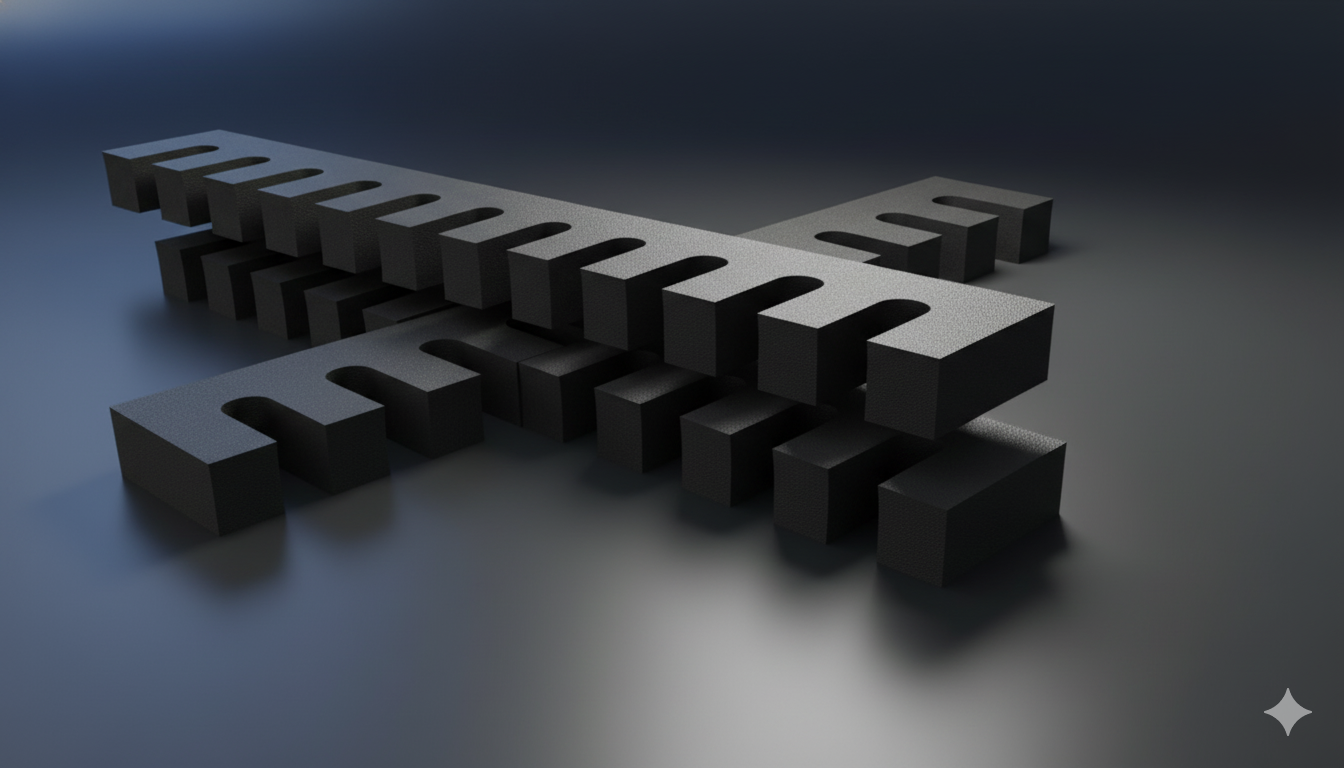 Foto Close-up de un peine de espuma con ranuras perfectas sosteniendo PCBs o piezas peque�as.